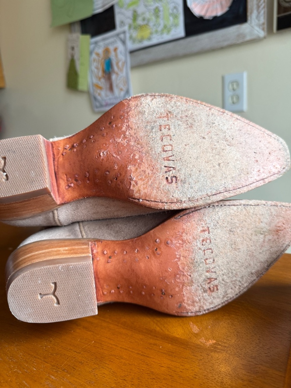 Tecovas Fawn The Annie Suede Cowgirl Boots - Picture 6 of 6